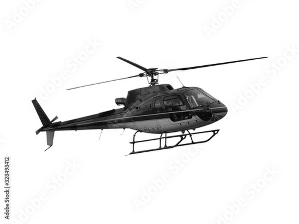 Obraz Helicopter isolated on white background