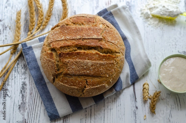 Obraz Loaf of rustic homemade bread