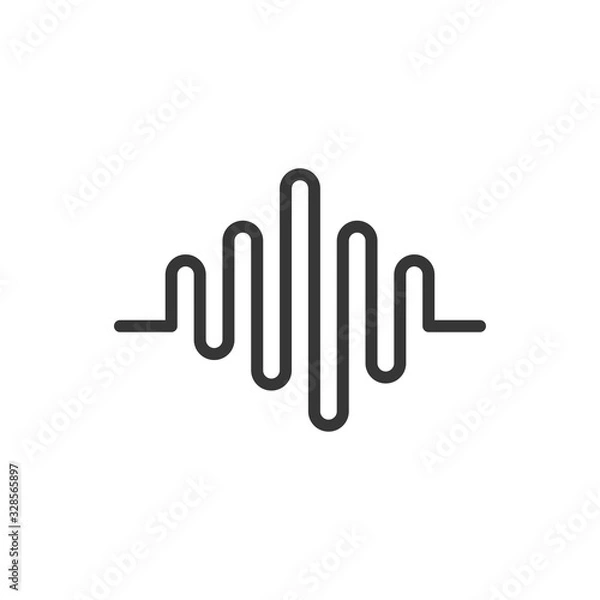 Obraz Sound Wave Icon Vector Illustration
