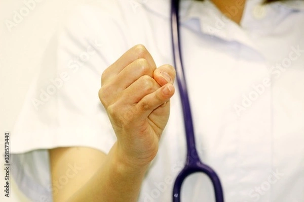 Obraz 女性　手　指　約束　女医　医師　看護師