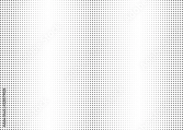 Fototapeta Abstract halftone dotted background. Monochrome futuristic grunge pattern, stars.  Vector modern optical pop art texture for posters, site, postcard, cover, labels, vintage sticker, mock-up layout.