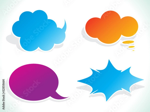 Fototapeta abstract multiple callout shape balloon