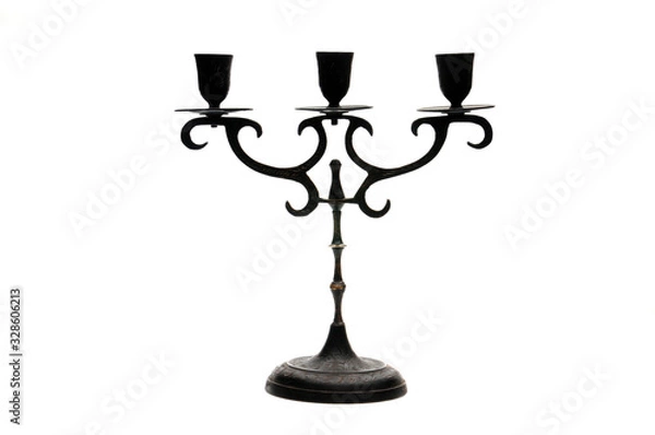 Obraz Vintage candlestick on a white background