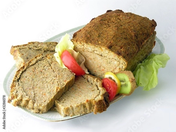 Fototapeta meat-pie with vegetables