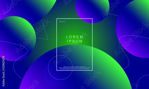 Obraz Geometric Background with Gradient Composition. Eps10 vector.	