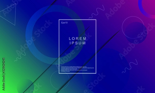 Obraz Geometric Background with Gradient Composition. Eps10 vector.	