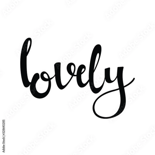 Fototapeta lovely text in brush style vector