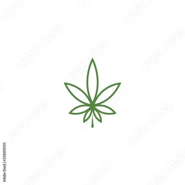 Fototapeta Canabis leaf logo