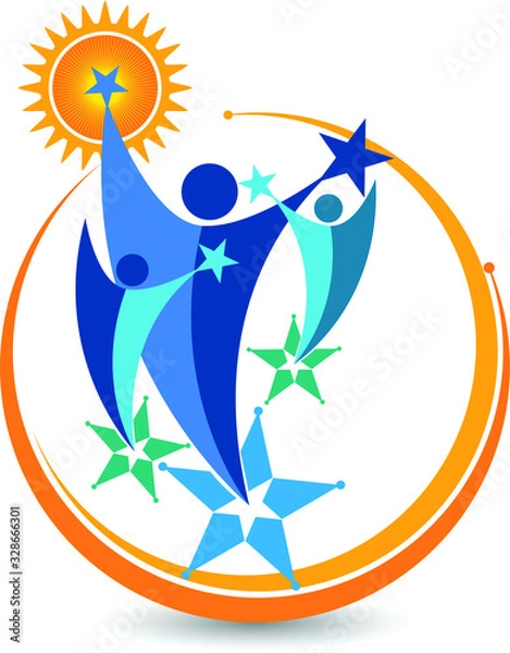 Obraz couple bright star logo