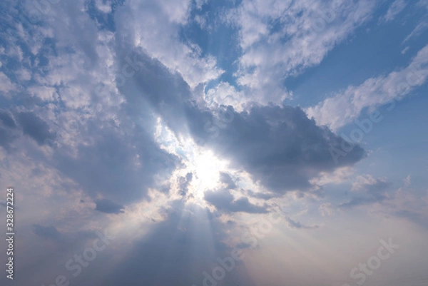 Fototapeta blue sky with clouds