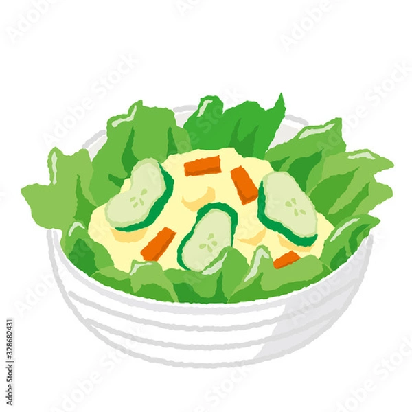 Obraz ポテトサラダのイラスト