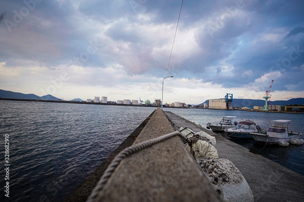 Obraz 防波堤からの海