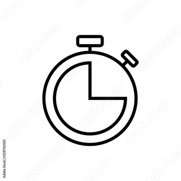 Obraz Clock icon isolated on white background. Time icon vector. Clock vector icon