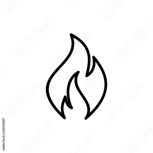 Obraz Fire icon vector. Fire flame icon template. Fire flames symbol vector sign isolated on white background.