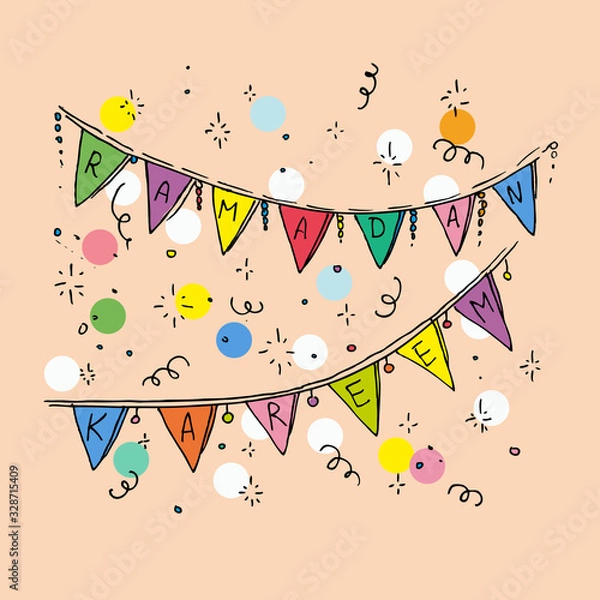 Obraz Ramadan kareem flags
