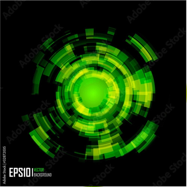 Obraz Abstract Techno Circle background. Eps 10.