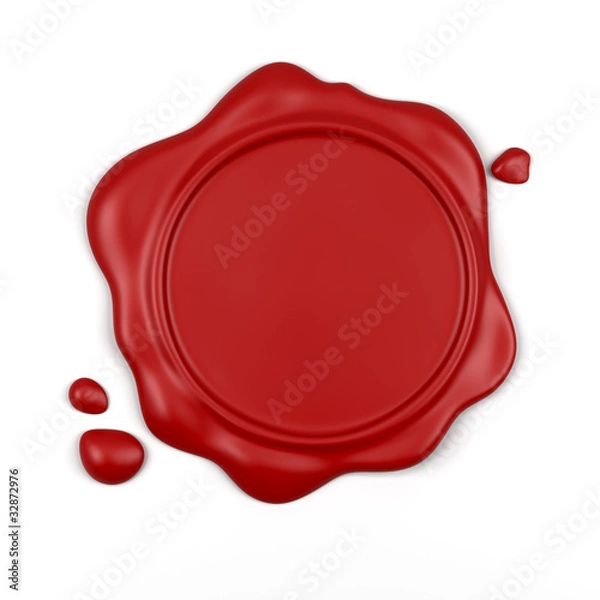 Fototapeta Red wax seal