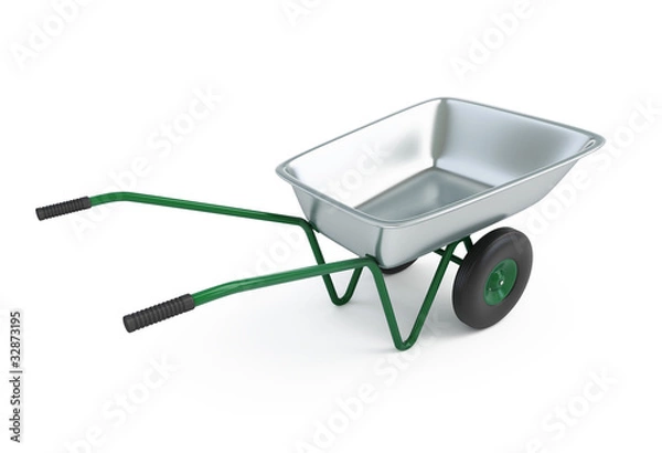 Obraz wheelbarrow on a white background