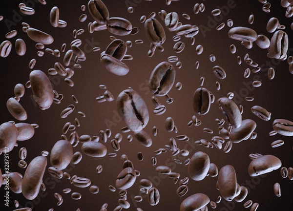 Obraz Flying coffee bean over the screen