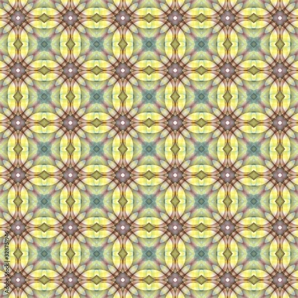 Fototapeta Geometric abstract mosaic seamless pattern for printing on fabric, paper for scrapbook, wallpaper, cover, page book.
