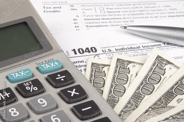 Obraz Calculating Tax