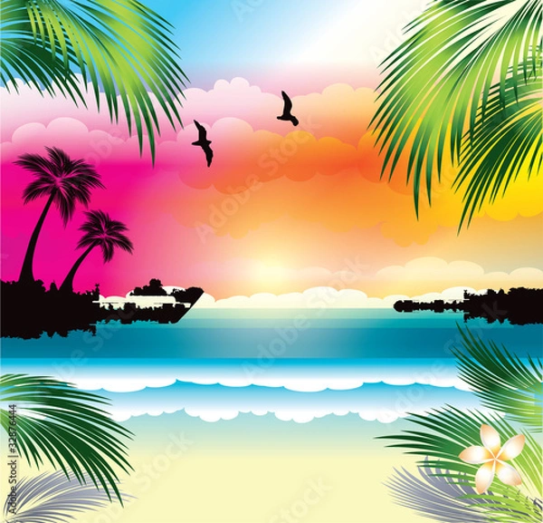 Obraz Tropical sunset