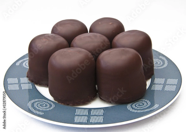 Obraz Sckoko auf Teller