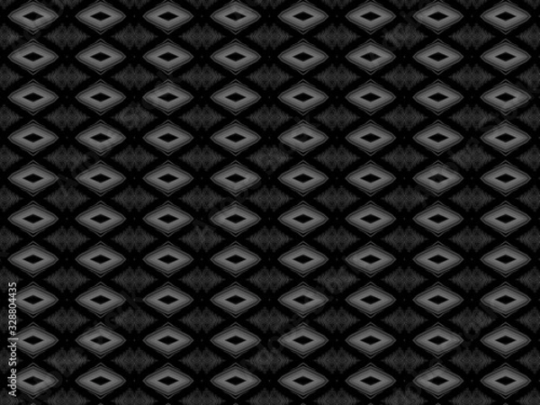 Obraz Diamond shape pattern on a black background
