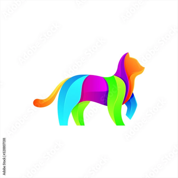 Obraz Cat Modern Logo Illustration Vector Template