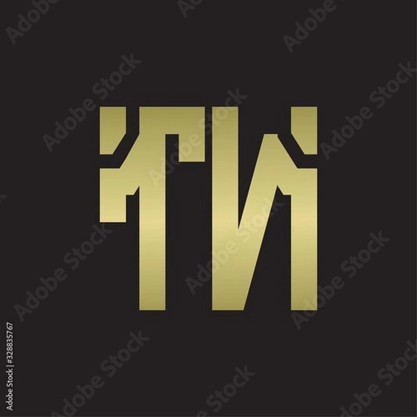 Obraz TN Logo with squere shape design template with gold colors