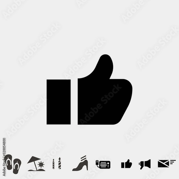 Fototapeta thumbs up like vector icon