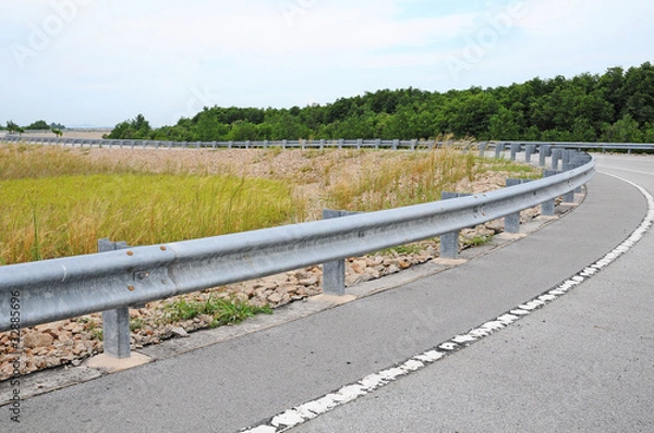 Obraz Droga Z Barierą Wypadkową