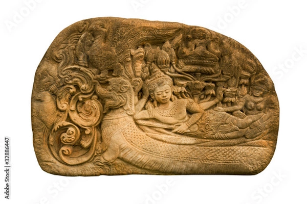 Obraz Carved sandstone  king bed