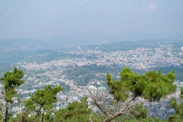 Fototapeta Shillong townscape from Shillong peak