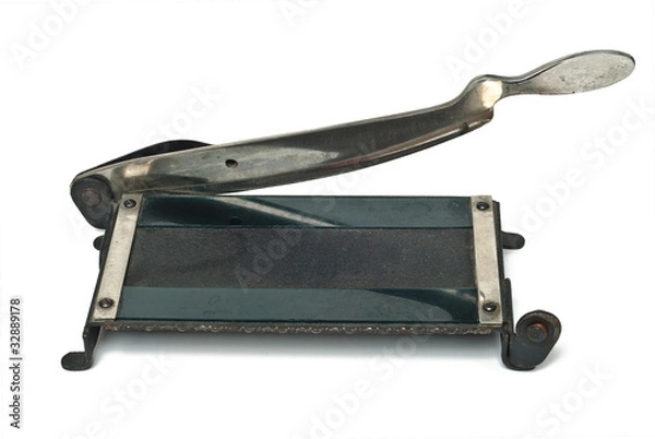 Fototapeta Guillotine cutter isolated on white