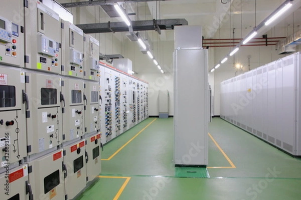 Obraz Electric room in industrial,selective focus.
