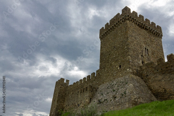 Obraz the square tower of the old fortress
