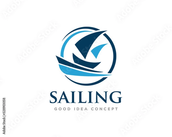 Obraz Sailing Boat Logo Icon Design Vector