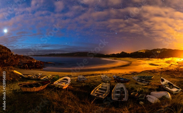 Fototapeta noche en la playa