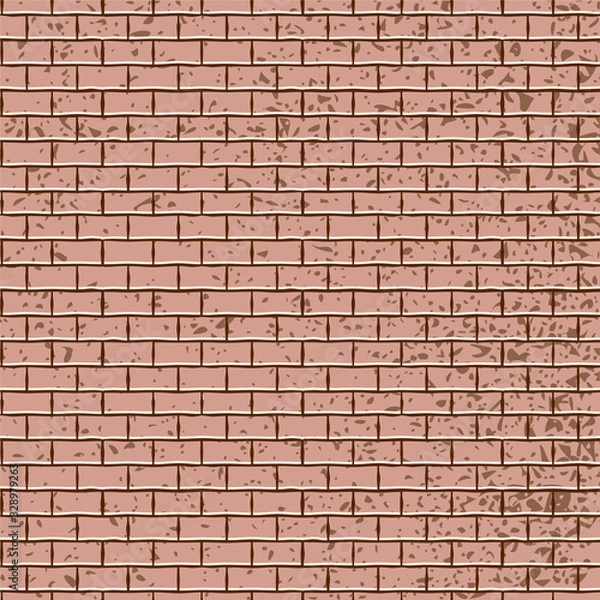 Fototapeta Brick Wall Background Texture Realistic Editable Vector Illustration