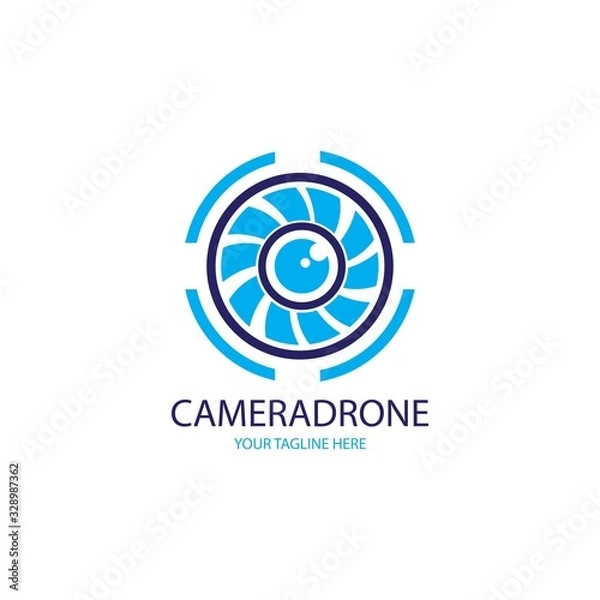 Fototapeta camera drone illustration logo vector