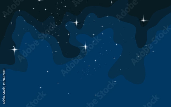 Obraz Vector space background . Cute flat style template with Stars in Outer space