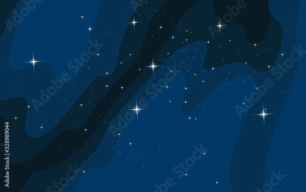 Obraz Vector space background . Cute flat style template with Stars in Outer space