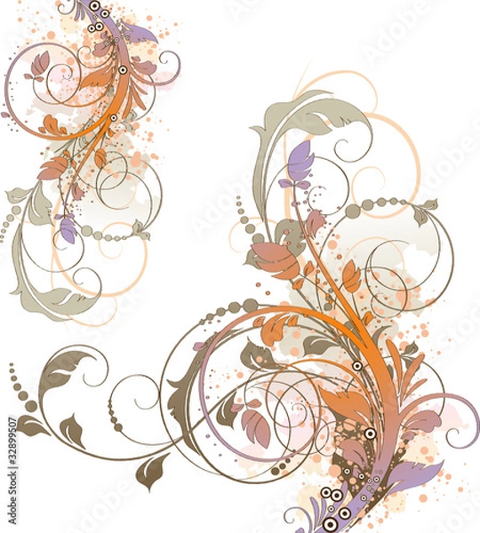 Obraz Abstract floral background in pastels