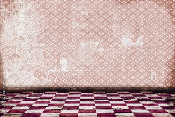 Obraz pink grunge interior