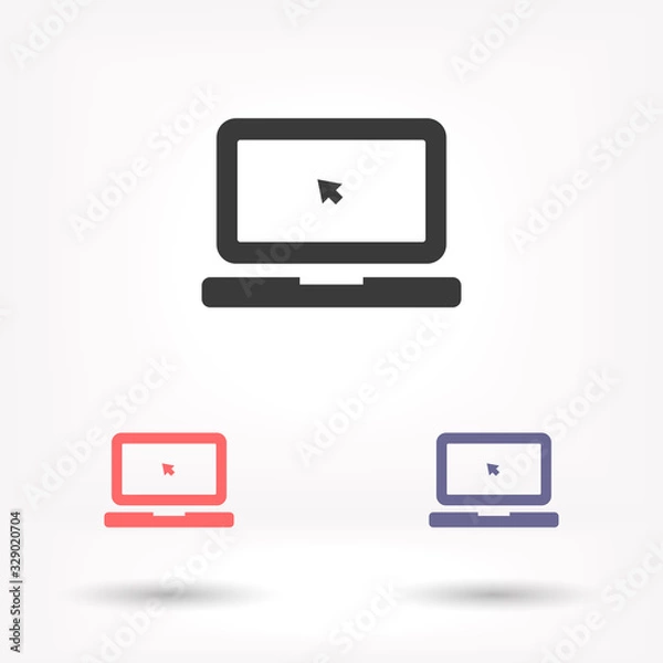 Obraz Laptop vector icon , lorem ipsum Flat design