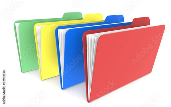 Fototapeta 4 Files Red, green, yellow and red