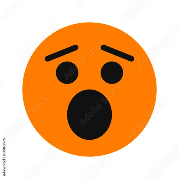 Obraz shocked expression icon with flat style. Suitable for website design, logo, app and ui.