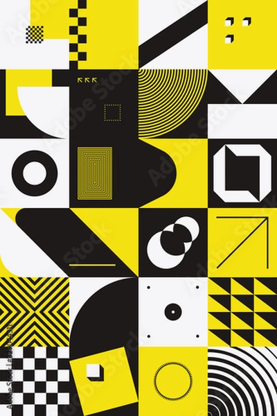 Fototapeta Brutalism Design Abstract Vector Pattern