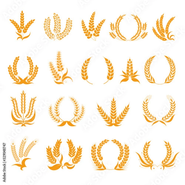 Obraz Bread or bakery product emblems decor isolated icons